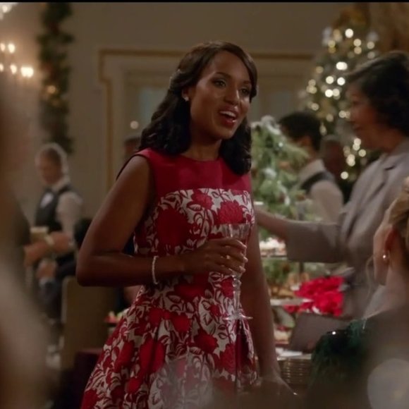 Carolina Herrera Rose Print Cocktail Dress - Picture 4 of 5